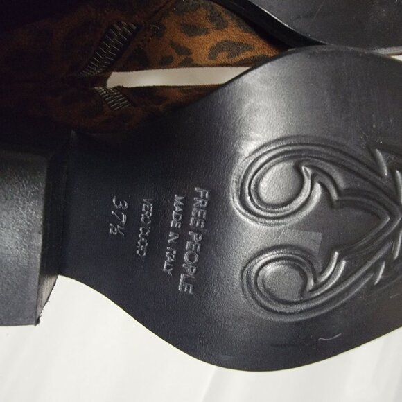 NEW Free People Brayden Western Boots Leopard Festival Cowgirl Country Women 7.5 - Picture 7 of 8